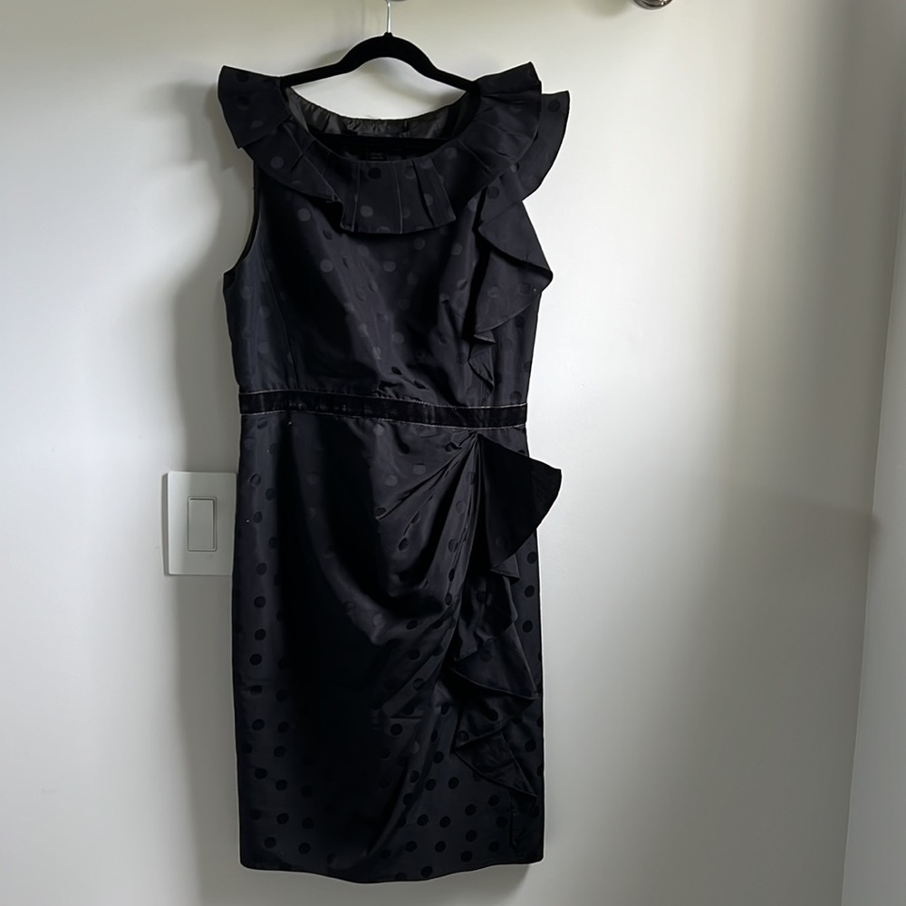 Black polka dot dress